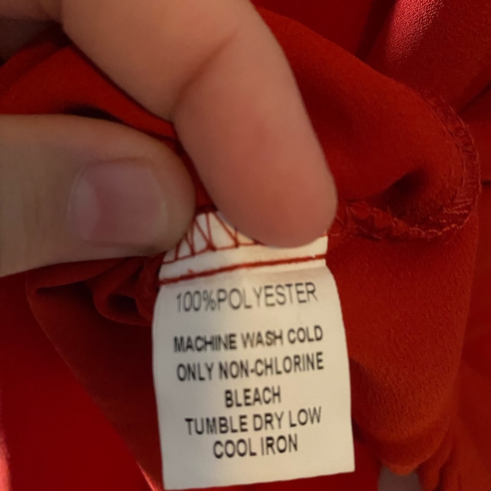 Red Ruched Blouse - Picture 2 of 6